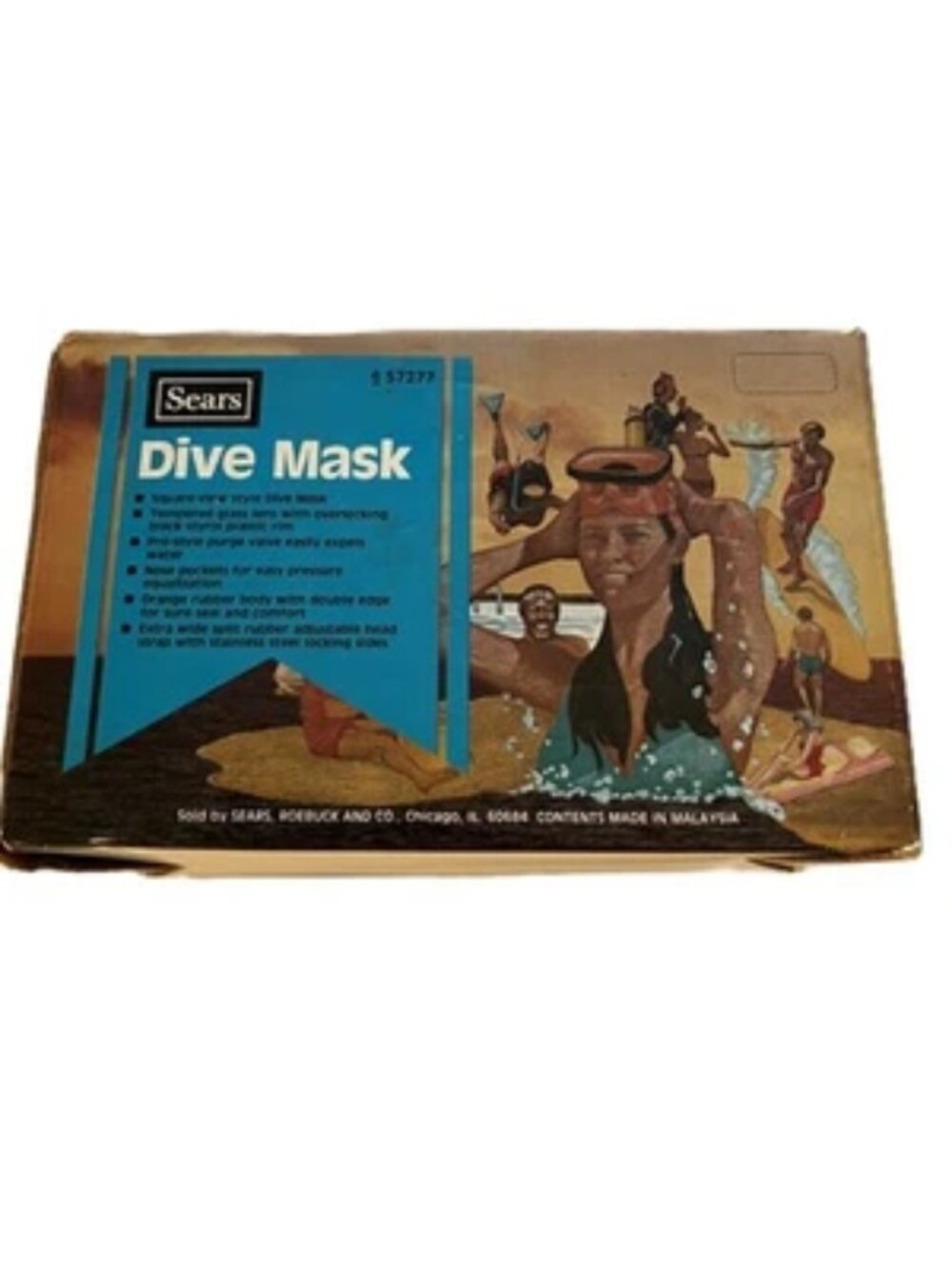 Vintage Sears Dive Mask In Box
